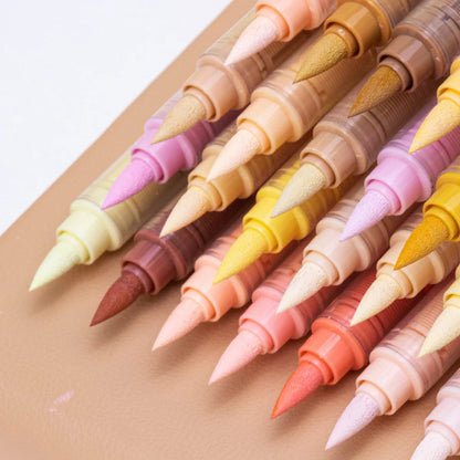 24 Colors Skin Tone Acrylic Paint Pens