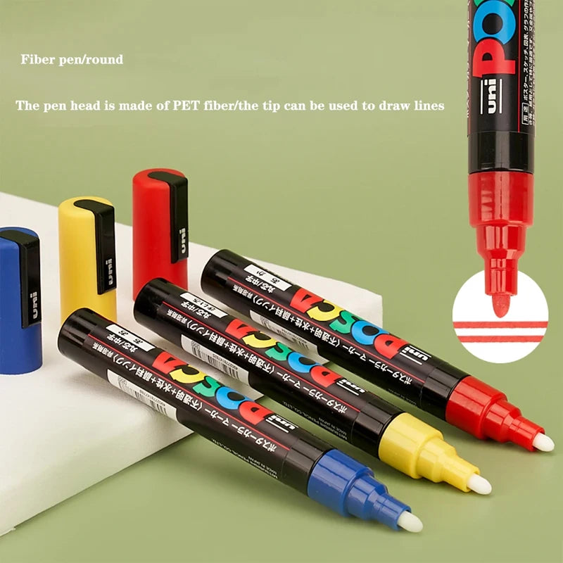 New Uni Posca Marker Pen Set PC-1M/3M/5M/8K/17K