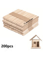 50/100/200 Pieces 11.4cm/4.5 inch Small Wooden Craft Sticks