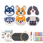GATYZTORY Cute Dog Pattern Punch Needle Coaster Kit for Beginners
