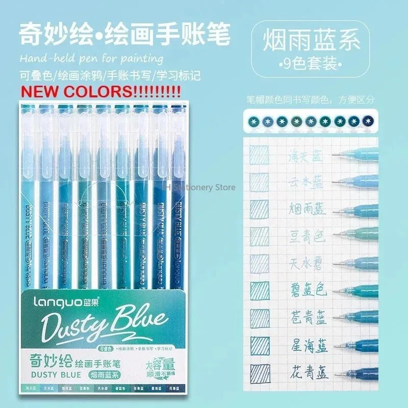 LANGUO 207/4 Colors Glitter Acrylic 0.5/1.0mm Gel Pen