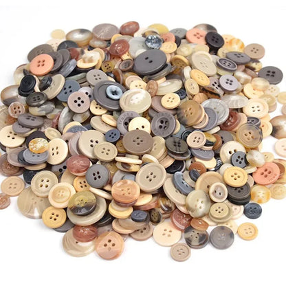 50Gram  Mix size wooden buttons