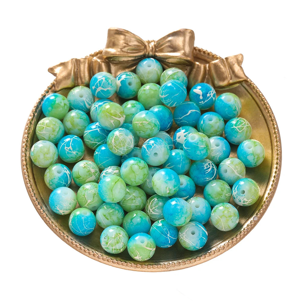 4/6/8/10mm Crystal Glass Crackle Round Bead