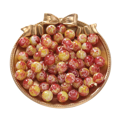 4/6/8/10mm Crystal Glass Crackle Round Bead