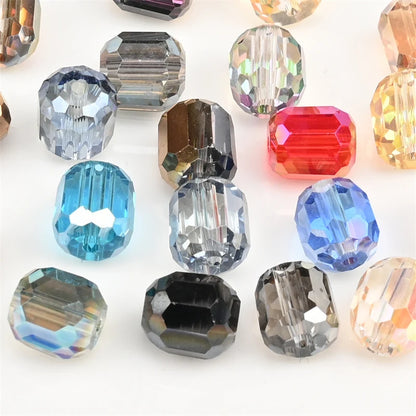 9mm Austria Crystal Beads Faceted Round Barrel Loose Spacer Beads