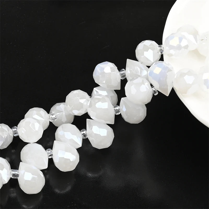 Austria AB Color Crystal Strawberry Beads 10*8mm Shiny Faceted Glass Beads
