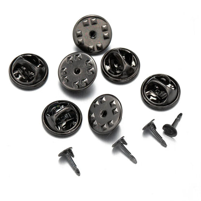 100pc Metal Locking Pin Back Brooch Badge Holder