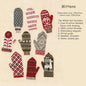 Vintage Stamped Embroidery Set Kit Mittens