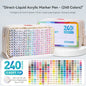 LANGUO 96-288 Colors Direct Liquid Acrylic Paint Pens Brush Marker Pen
