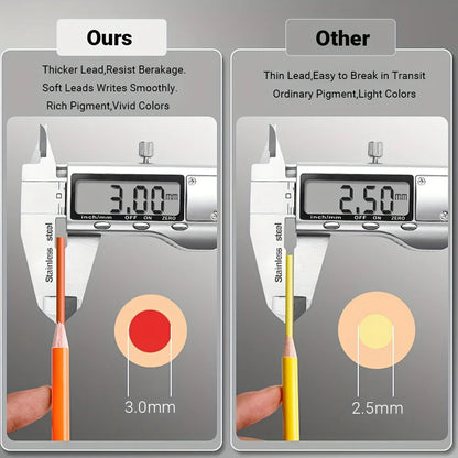 Premium 48/72/120/200 Soft Core Pencils Set with Portable Case