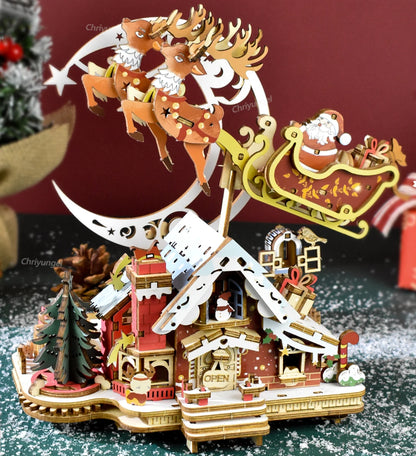 Christmas 3D Wooden Puzzle  Track Model Building Kit