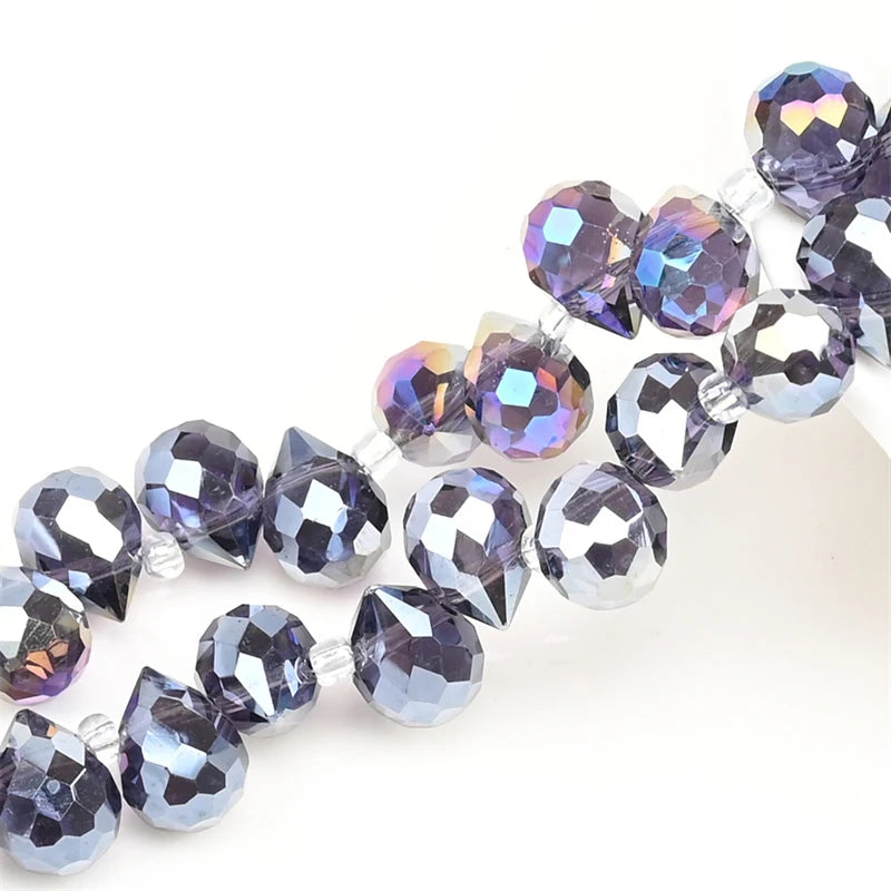 Austria AB Color Crystal Strawberry Beads 10*8mm Shiny Faceted Glass Beads