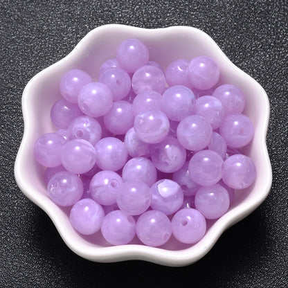 6-18mm Gradient Acrylic Beads Round Cat's Eye  Loose Spacer Beads