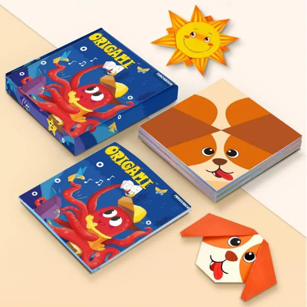 108 Pages Montessori Toys Cartoon Animal Origami Paper