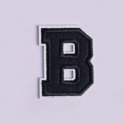 Navy Blue Letter Iron On Patch Applique