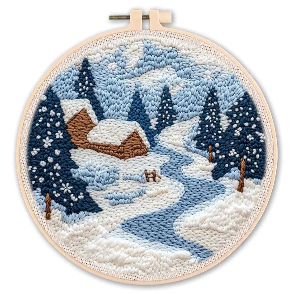 CHENISTORY Diy Punch Needle Embroidery Starter Kits For Beginner