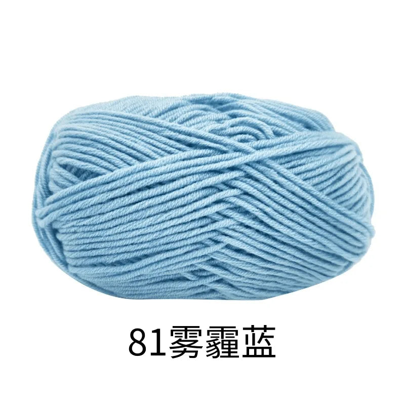 40-50g/Set 4ply Milk Cotton(80%) Knitting Yarn