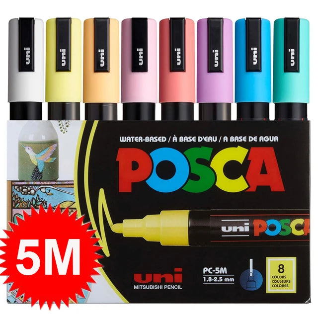 New Uni Posca Marker Pen Set PC-1M/3M/5M/8K/17K