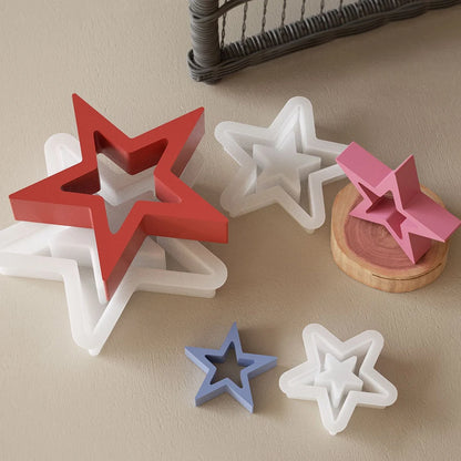 1/3Pcs Christmas Stars Silicone Mould