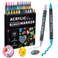 12/24/36/48 Colors Dual Tip Acrylic Paint Pens Markers