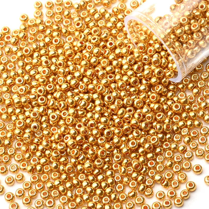 12Grams/Tube 2mm Metallic Seed Beads Japanese Round Glass Seedbeads 1200pcs