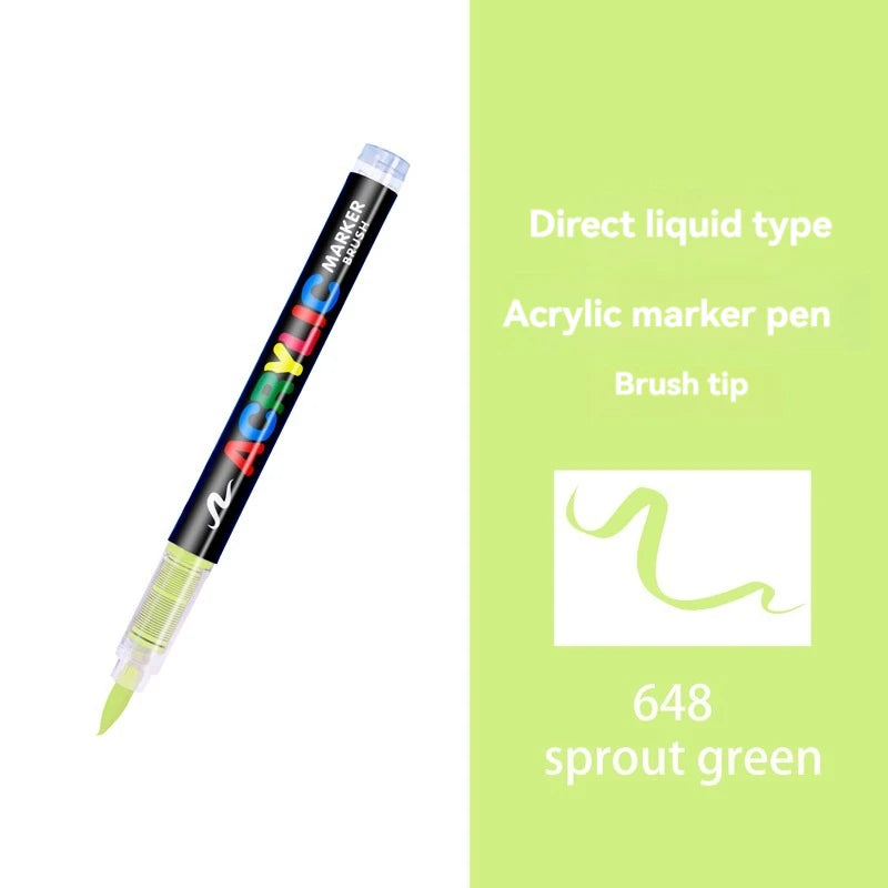 16 Colors Straight liquid Acrylic Paint Pen