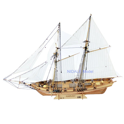 Scale 1/96 Model Building Kits Wooden Sailboat