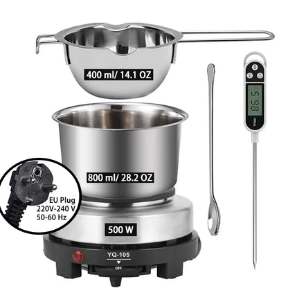 DIY Handmade Candle Craft Tools Kit with Wax Melting Hot Plate