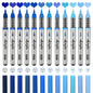 Acrylic Paint Markers ,12 pcs Brush Tip Paint Pens Set with 9 Professional Color