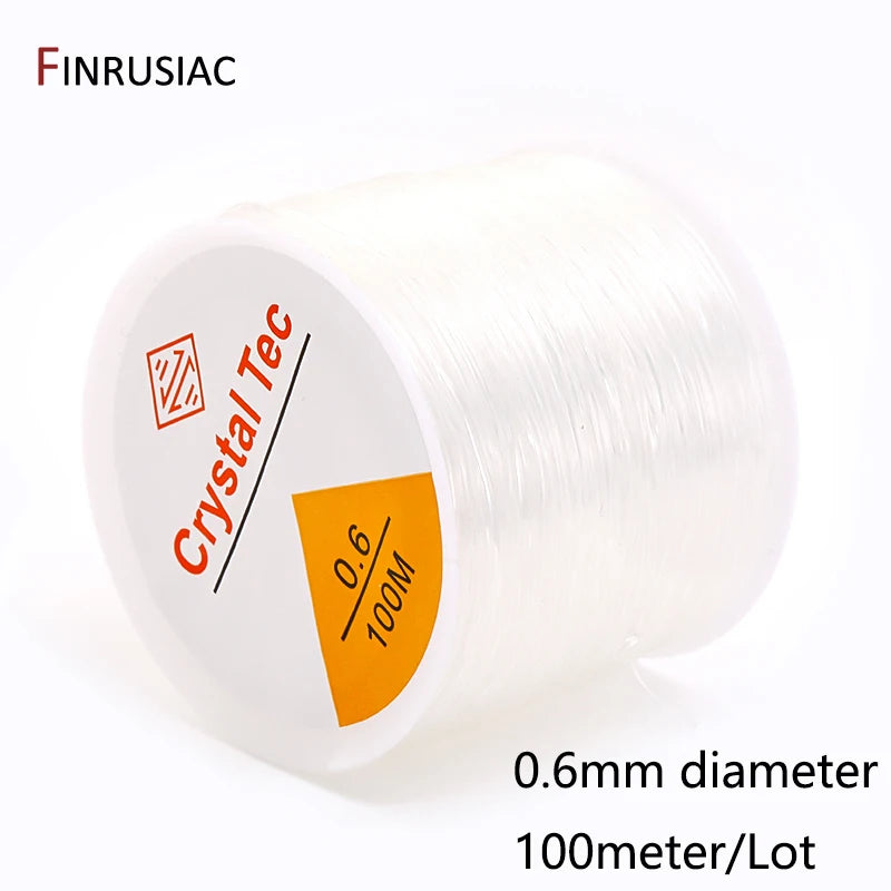 0.4-1.0mm Elastic Cord String Transparent Crystal Elastic Line