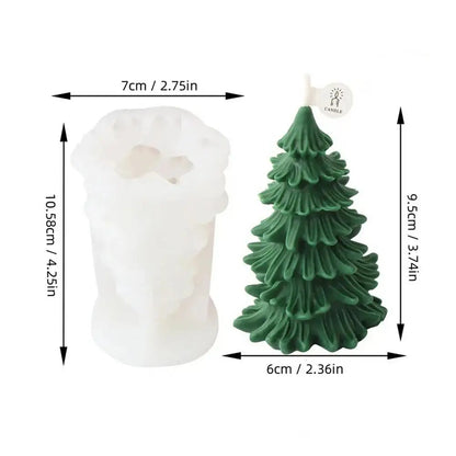 Christmas Tree Candle Mold 3D