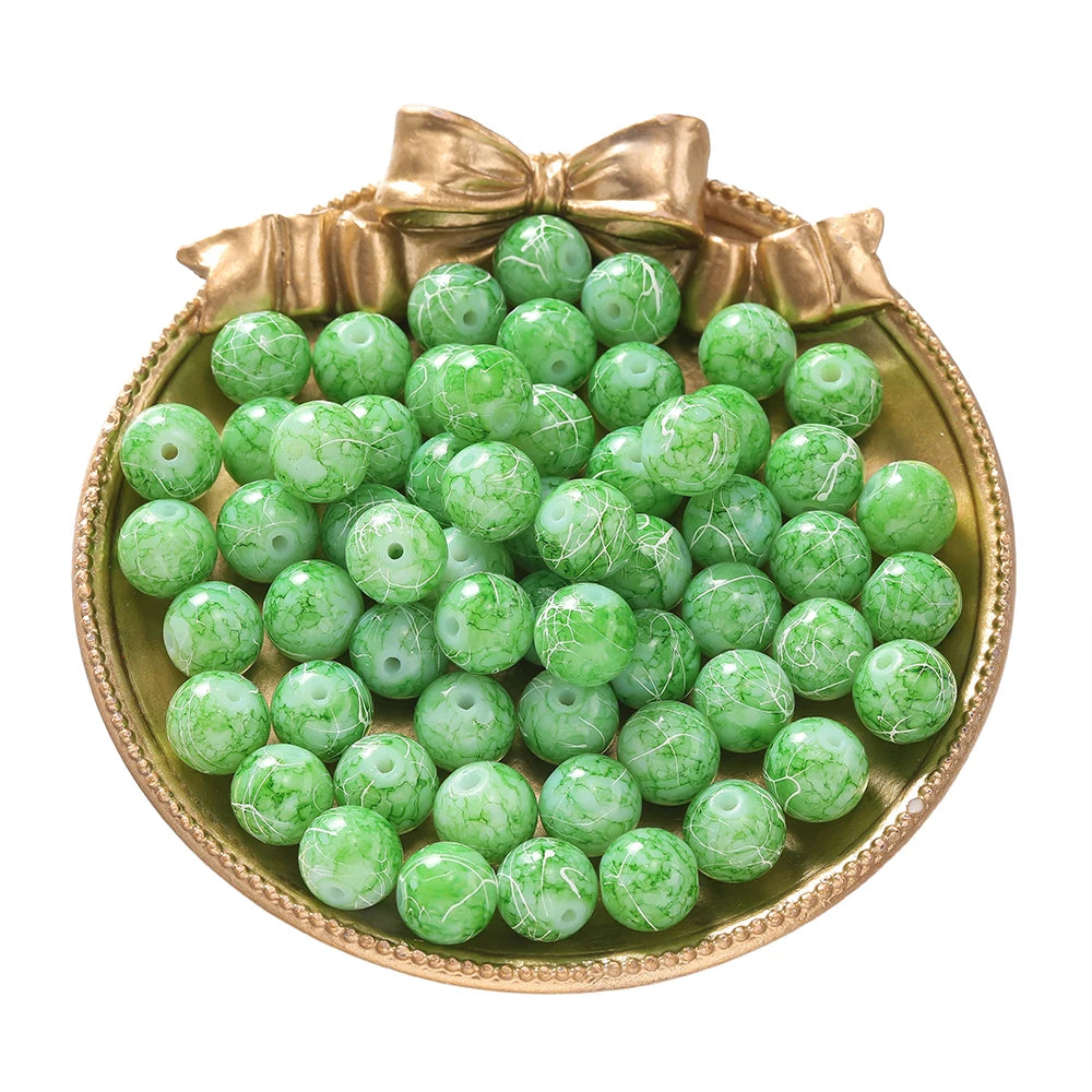 4/6/8/10mm Crystal Glass Crackle Round Bead