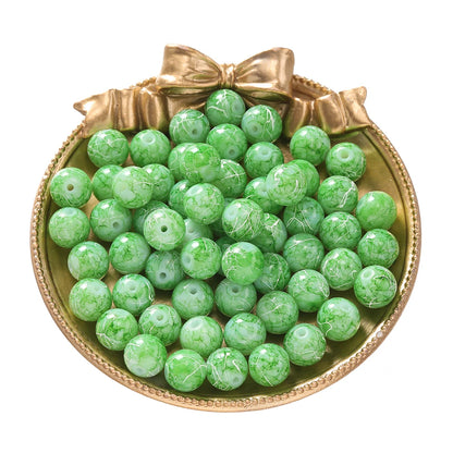 4/6/8/10mm Crystal Glass Crackle Round Bead