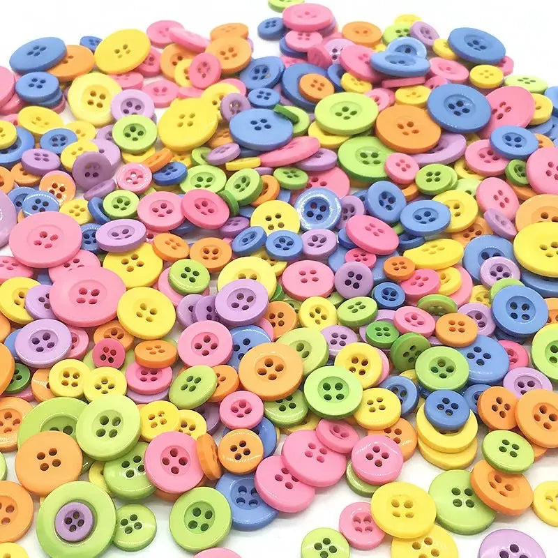 50Gram  Mix size wooden buttons