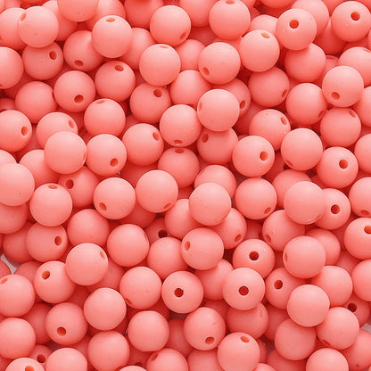 50-100pcs 8/10mm Acrylic Frosted Matte Round Beads Multi Color