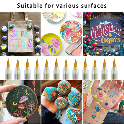 Acrylic Paint Pens Markers Brush Tip