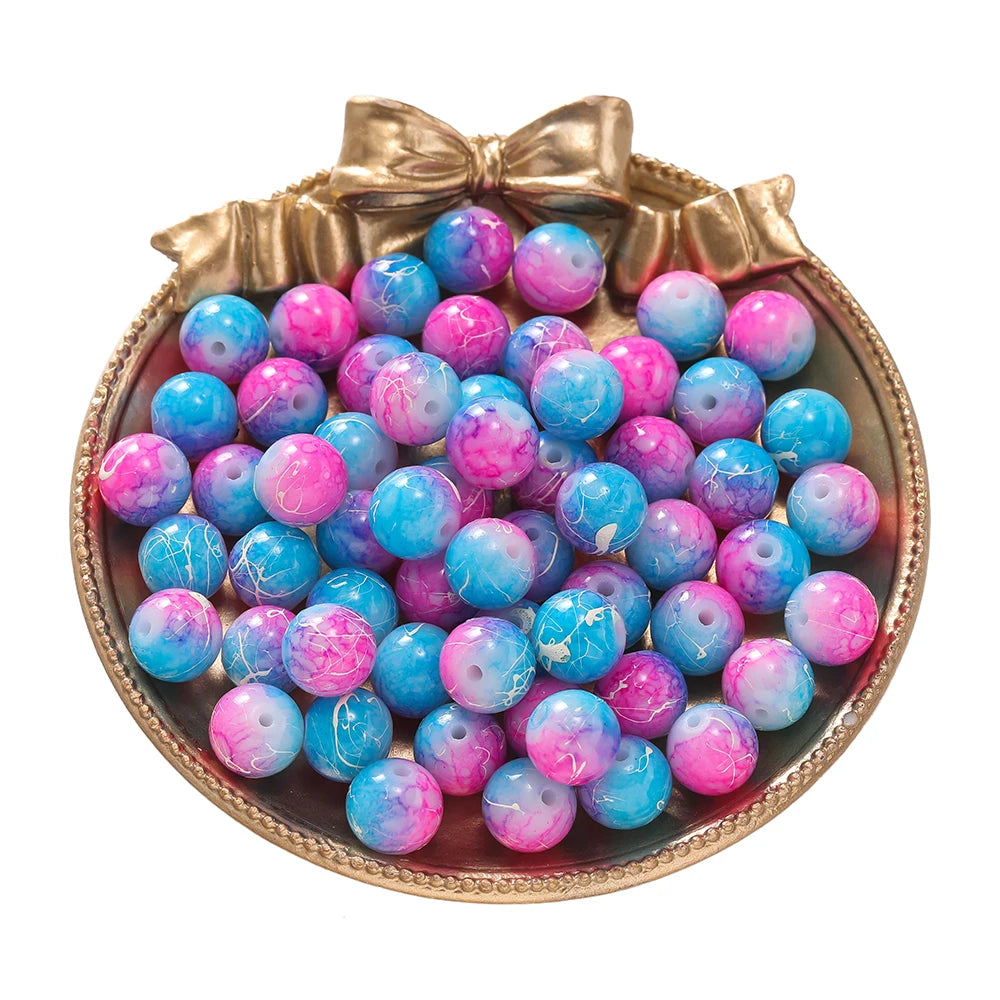 4/6/8/10mm Crystal Glass Crackle Round Bead