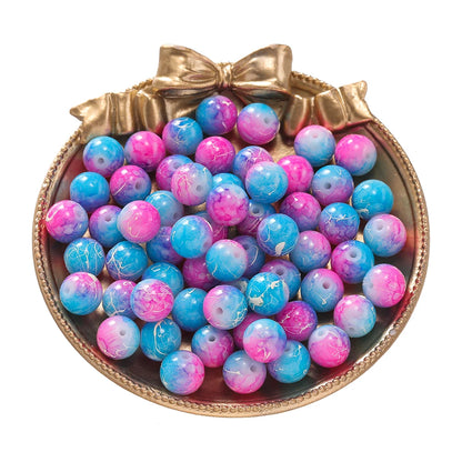 4/6/8/10mm Crystal Glass Crackle Round Bead