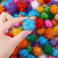 30-200Pcs Glitter Balls Pompom