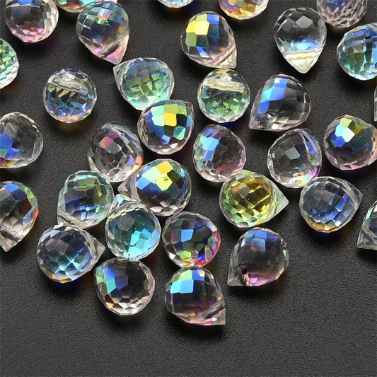 Austria AB Color Crystal Strawberry Beads 10*8mm Shiny Faceted Glass Beads
