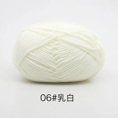 40-50g/Set 4ply Milk Cotton(80%) Knitting Yarn