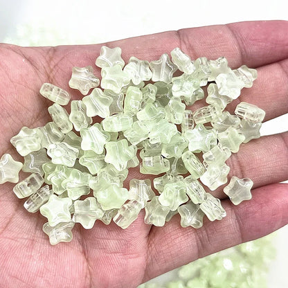 New 30pcs 8mm Five-pointed Star Matte Glass Beads Loose Spacer Beads