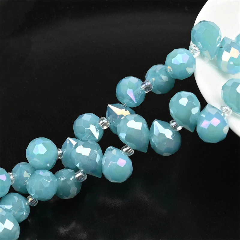 Austria AB Color Crystal Strawberry Beads 10*8mm Shiny Faceted Glass Beads