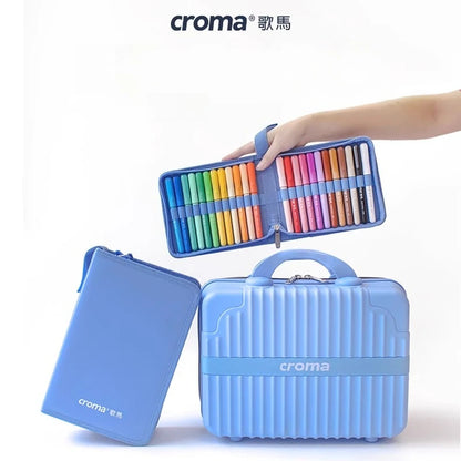 CROMA Refillable Direct Liquid Acrylic Marker Set with Soft Tip Layering Capable