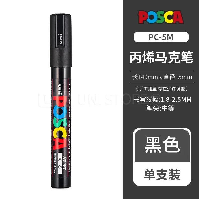 Uni Posca Full Marker PC-1M 3M 5M Multi-Colours Acrylic