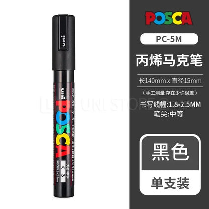 Uni Posca Full Marker PC-1M 3M 5M Multi-Colours Acrylic