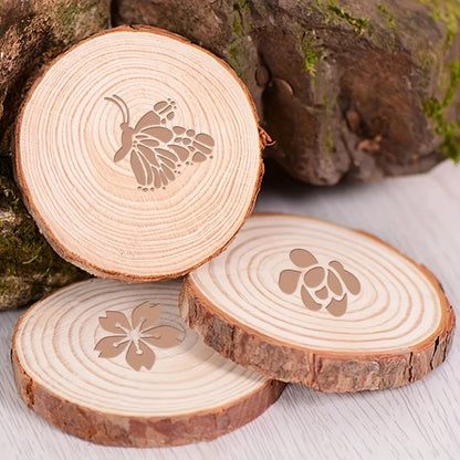 6 Pcs 3.15x5.5inch Butterfly Flower Leaf Plastic Stencils