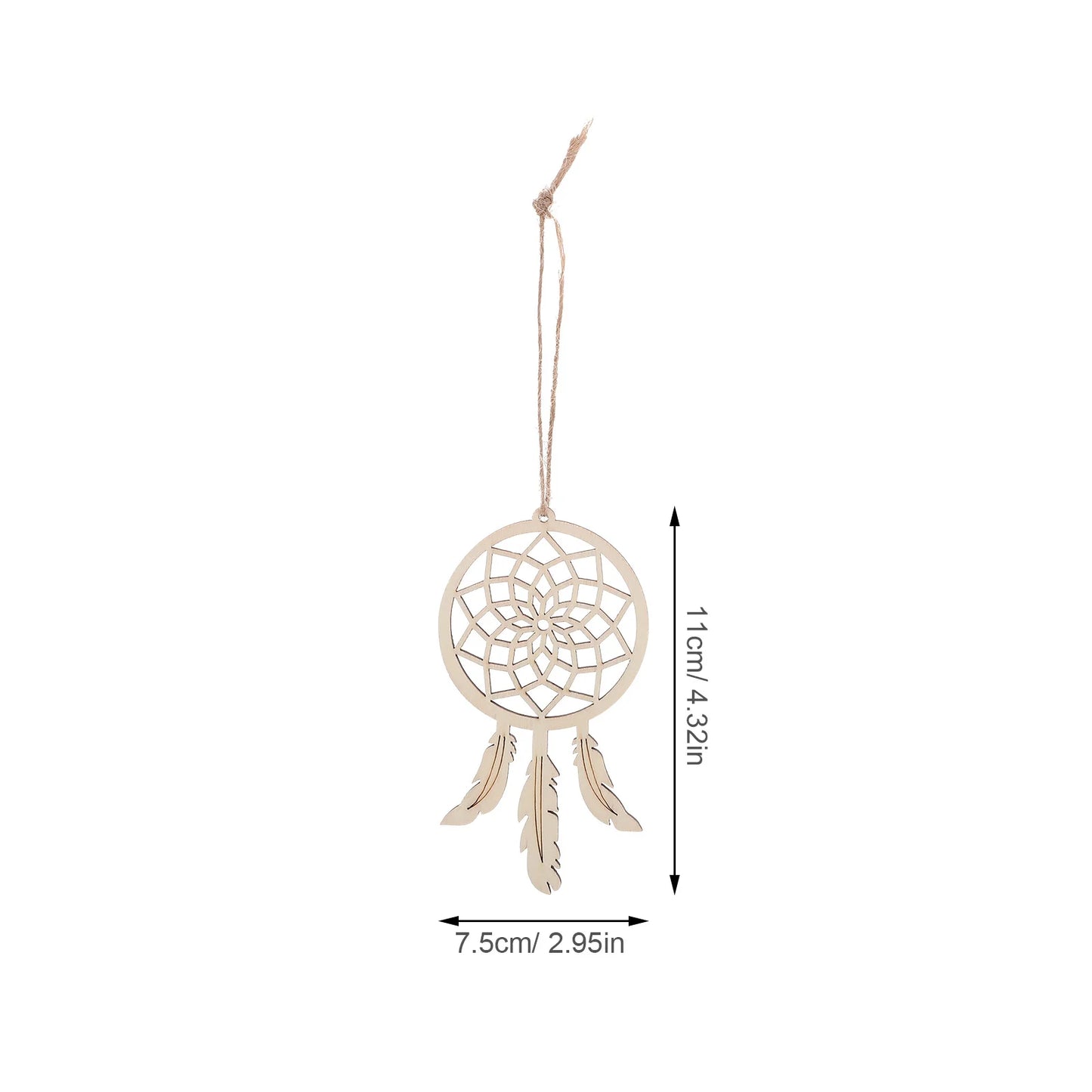 50pcs Dream Catcher Kit Unfinished Wooden Cutouts