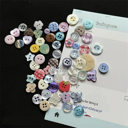 40PCS Cream Color Button