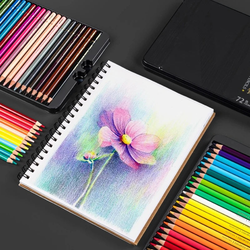 NYONI 24-120Colors Pencils Professional Oil Wood Soft Watercolor Pencil